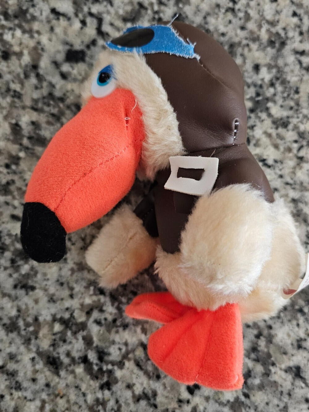 Vintage '89 ACME Plush Flying Ace Pelican Pilot Stuffed Animal Bomber Jacket